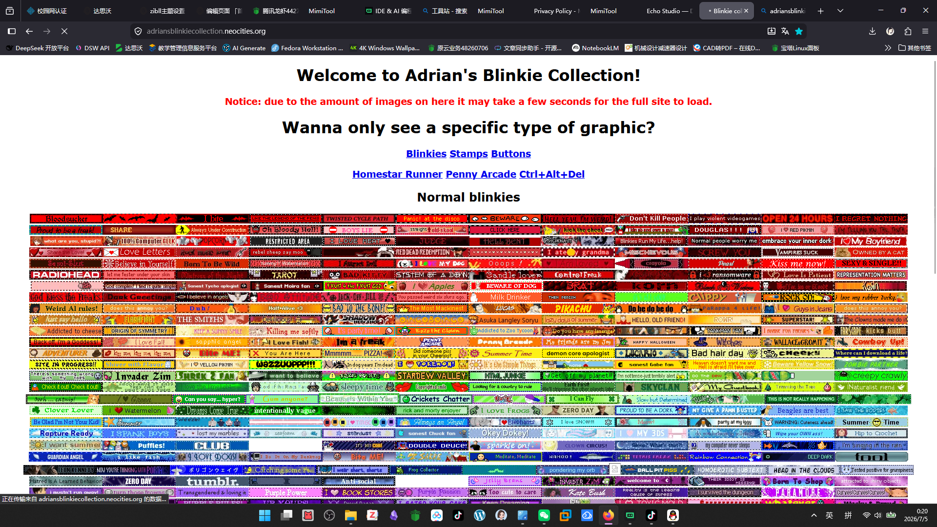 Adrian's Blinkie Collection 千禧复古像素网页装饰素材站-达思沃